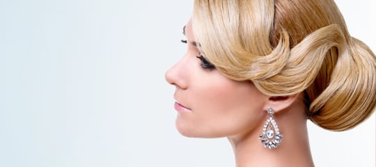 Elegant bridal updo hairstyle
